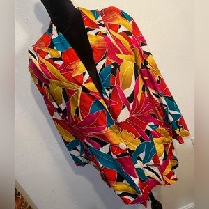 Multi colored vintage women's jacket/blazer.